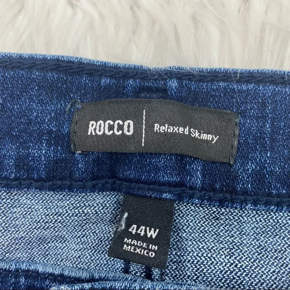 True Religion Men's Rocco No Flap Relaxed Skinny Jeans Blue Size 44 NWT